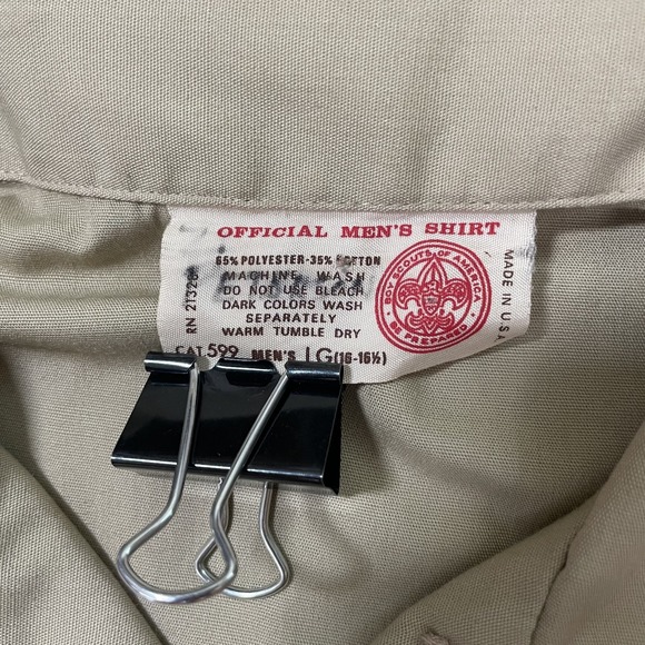 Boy Scouts Of America Leadership Shirt Mens Large USA 90s Patches BSA Vintage - Picture 11 of 12